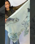 Sea creatures scarf with vibrant ocean life design - Video.