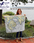 Prospect Harbor & Mt. Desert Island, ME Nautical Chart Baby Blanket - Maritime Tribes USABlanket