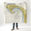 Provincetown Traditional Nautical Chart Blanket - Maritime Tribes USABlanket