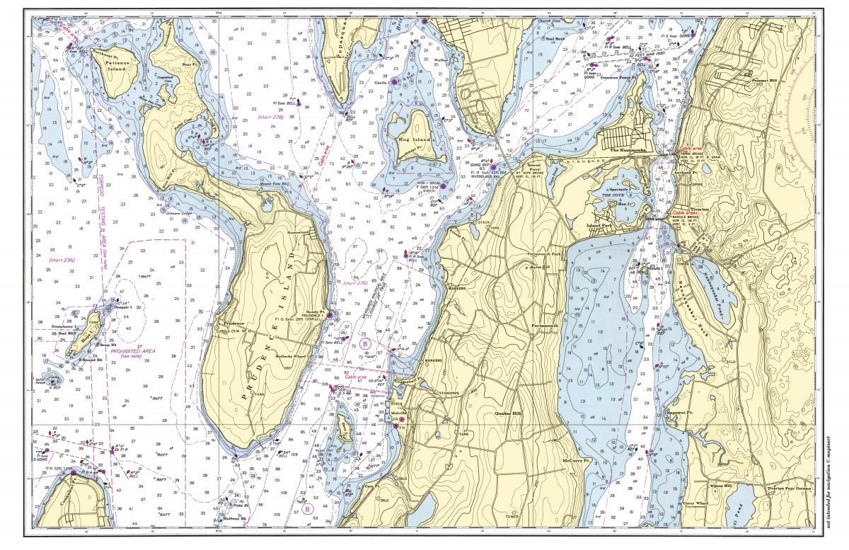 Prudence Island & Portsmouth RI Placemat - Maritime Tribes USALaminated Placemat