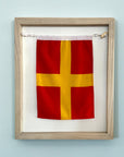 "R" Nautical Flag in Glass-Free Shadow Box Frame - Maritime Tribes USA