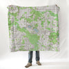 Rock Lake, Vestaburg MI Topo map Blanket - Maritime Tribes USABlanket