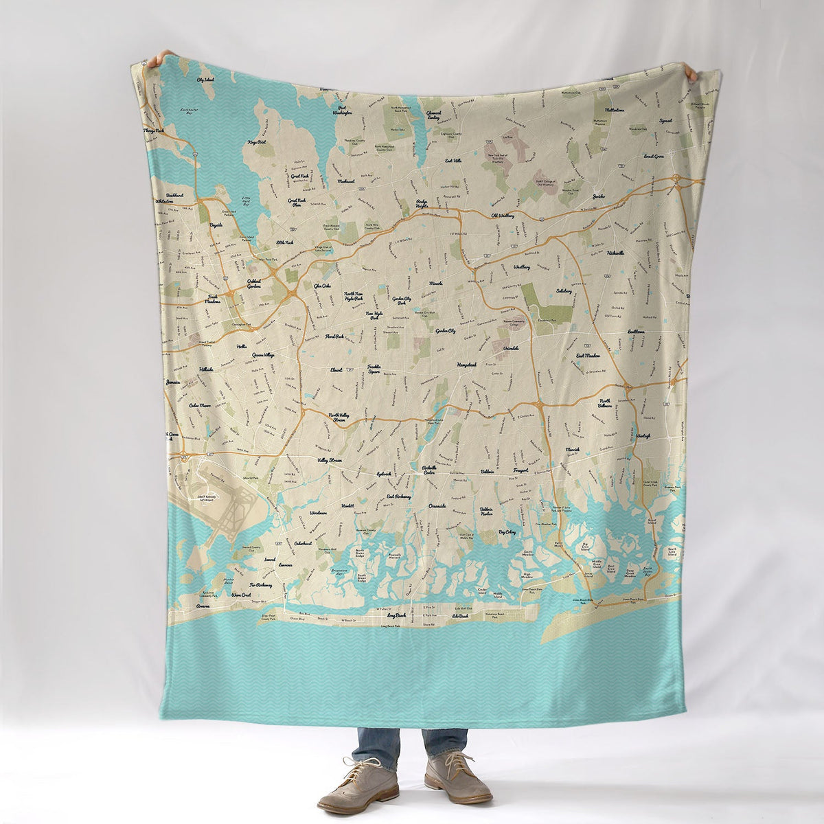 Rockville NY Modern Wave Blanket - Maritime Tribes USABlanket
