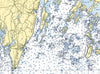 Round Pond, Muscongus Bay, ME Nautical Chart, Pack of 24 Notecards - Maritime Tribes USANotecard