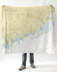 Rowayton - Norwalk Islands, CT Nautical Chart Blanket - Maritime Tribes USABlanket