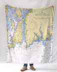 Sakonnet River Area 1958 Chart - Muted Blanket - Maritime Tribes USABlanket