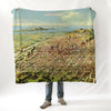 Salt Lake City Bird's Eye View Map, Utah Blanket - Maritime Tribes USABlanket