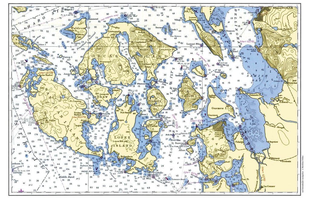 San Juan Islands - Puget Sound Placemat - Maritime Tribes USALaminated Placemat
