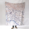 San Pedro, CA antique map Blanket - Maritime Tribes USABlanket
