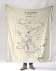 Sandown NH Antique Map c. 1892 Hurds Map Blanket - Maritime Tribes USABlanket