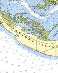 Sanibel Island, FL Nautical Chart Blanket - Maritime Tribes USABlanket