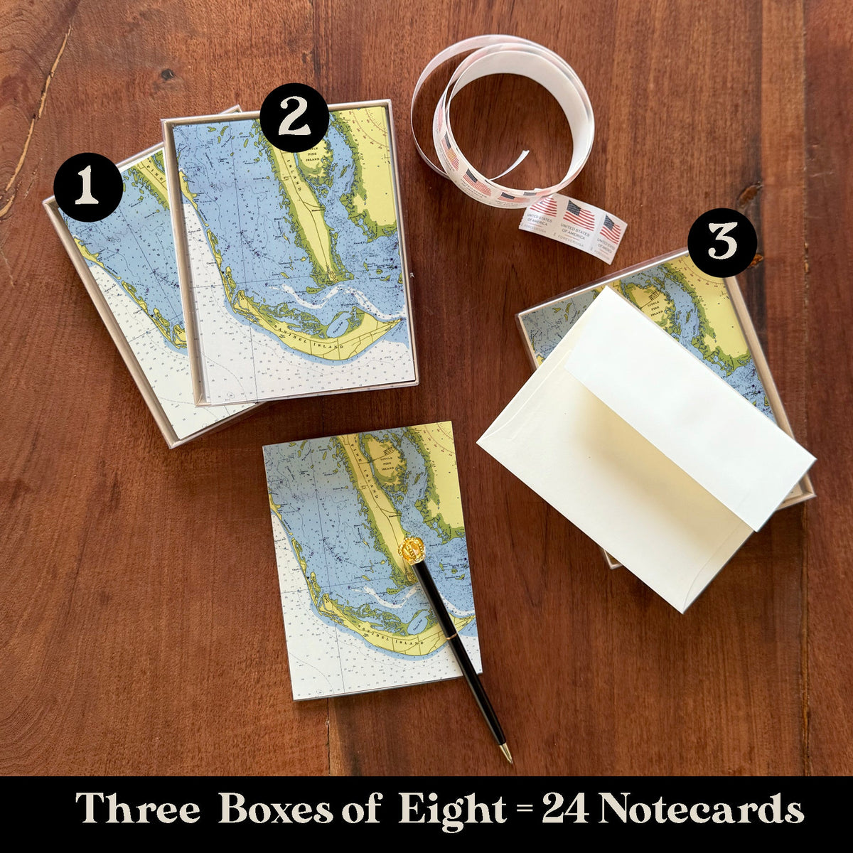 Sanibel Island Notecard, Pack of 24 Notecards - Maritime Tribes USANotecard