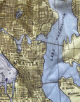 Seattle, WA Puget Sound, Nautical Chart Scarf - Maritime Tribes USAScarf