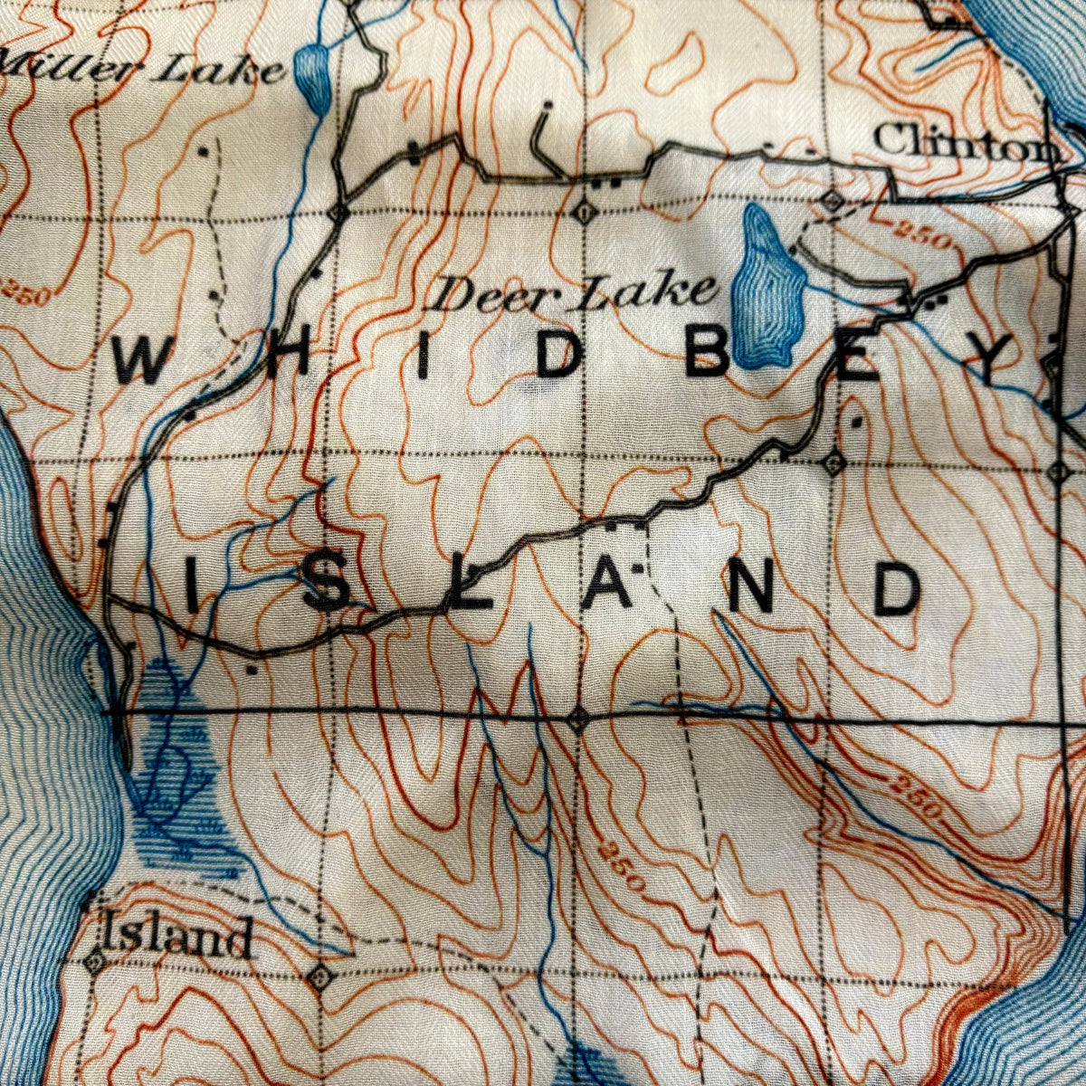 Seattle, WA Puget Sound, Vintage Map Scarf - Maritime Tribes USAScarf