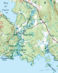 Sebago Lake, Maine, Vintage Topographical Map Blanket - Maritime Tribes USA