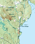 Sebago Lake, Maine, Vintage Topographical Map Blanket - Maritime Tribes USA
