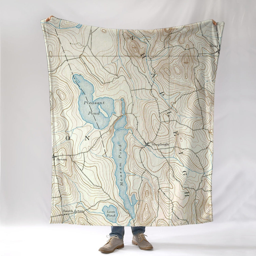 Shapleigh, ME Antique map Blanket - Maritime Tribes USABlanket