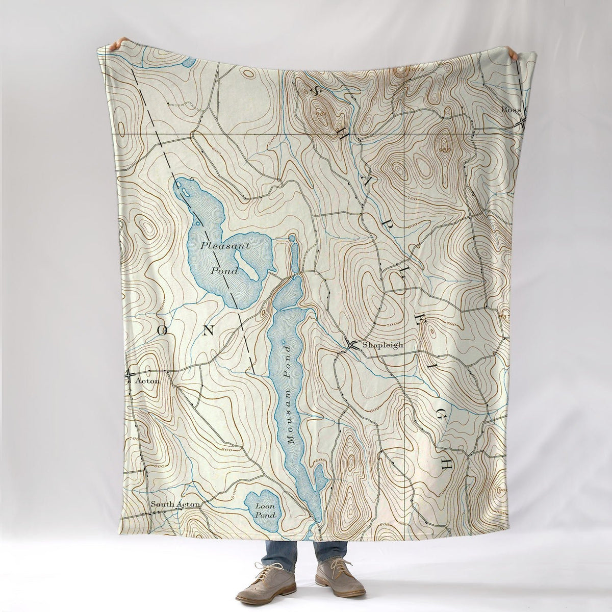 Shapleigh, ME Antique map Blanket - Maritime Tribes USABlanket