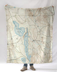 Shapleigh, ME Antique map Blanket - Maritime Tribes USABlanket