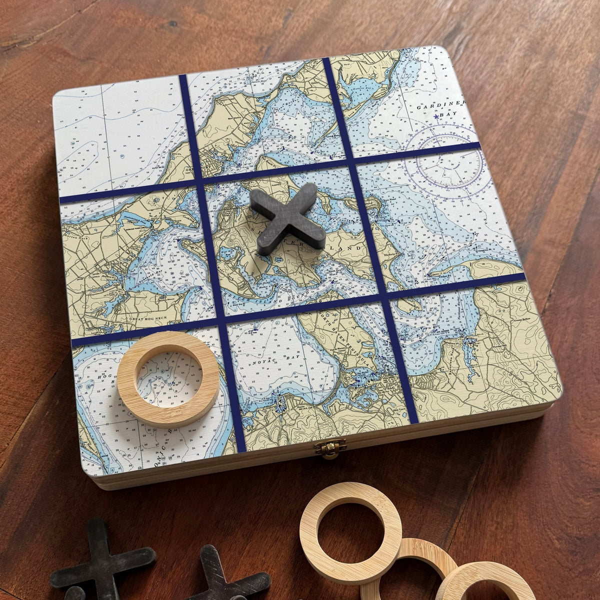 Shelter Island Tic Tac Toe & Mancala - 2 Games in ONE - Maritime Tribes USA