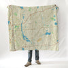 Shrewsbury MA Charted Territory Map Blanket - Maritime Tribes USABlanket