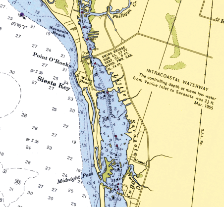 Siesta Key, FL.Nautical Chart Blanket - Maritime Tribes USABlanket