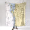 Siesta Key, FL.Nautical Chart Blanket - Maritime Tribes USABlanket