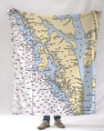 Sitka Nautical Chart Blanket - Maritime Tribes USABlanket