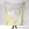 Sodus Bay, NY Nautical Chart Blanket - Maritime Tribes USABlanket