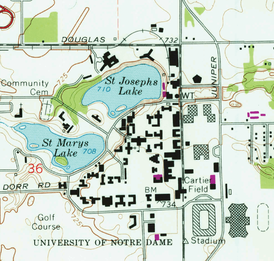 South Bend / Notre Dame Map Blanket - Maritime Tribes USABlanket