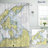 Southold, North Fork, NY Nautical Chart Shower Curtain - Maritime Tribes USAShower Curtain