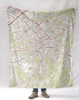 Spartanburg Modern Topo Blanket - Maritime Tribes USABlanket
