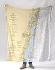 Spring Lake to Island Beach State ParkNJ Nautical Chart Blanket - Maritime Tribes USABlanket