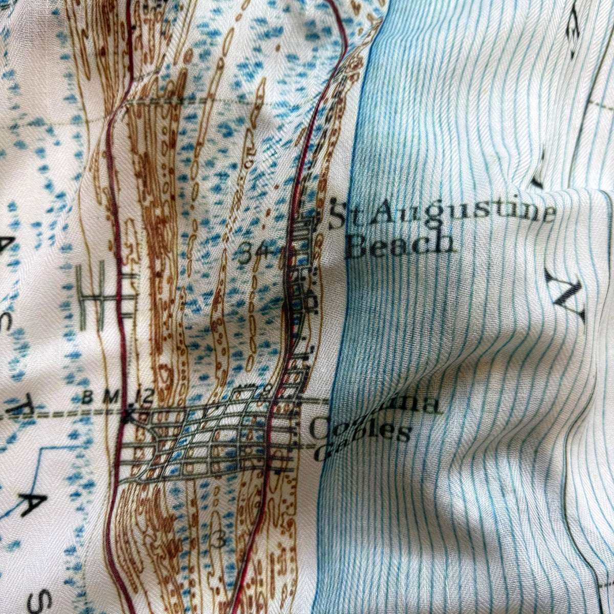 St. Augustine, FL Vintage Map Scarf - Maritime Tribes USAScarf