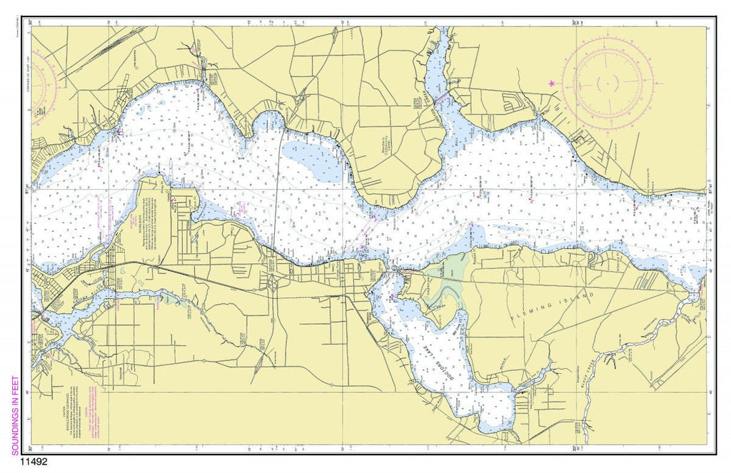 St. John’s River, Florida Chart Placemat - Maritime Tribes USALaminated Placemat