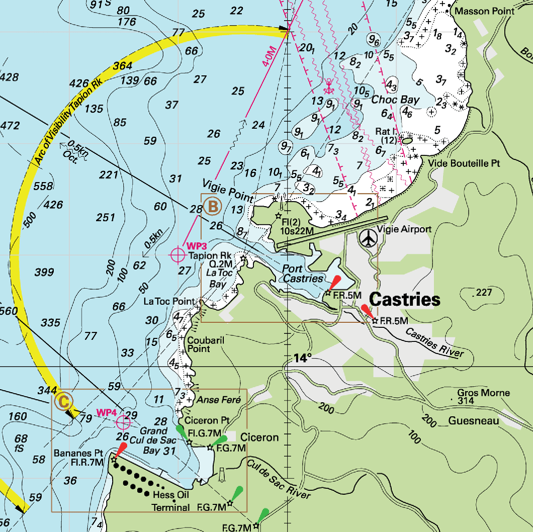 St Lucia, Caribbean, Nautical Chart Quick-Dry Towel - Maritime Tribes USA