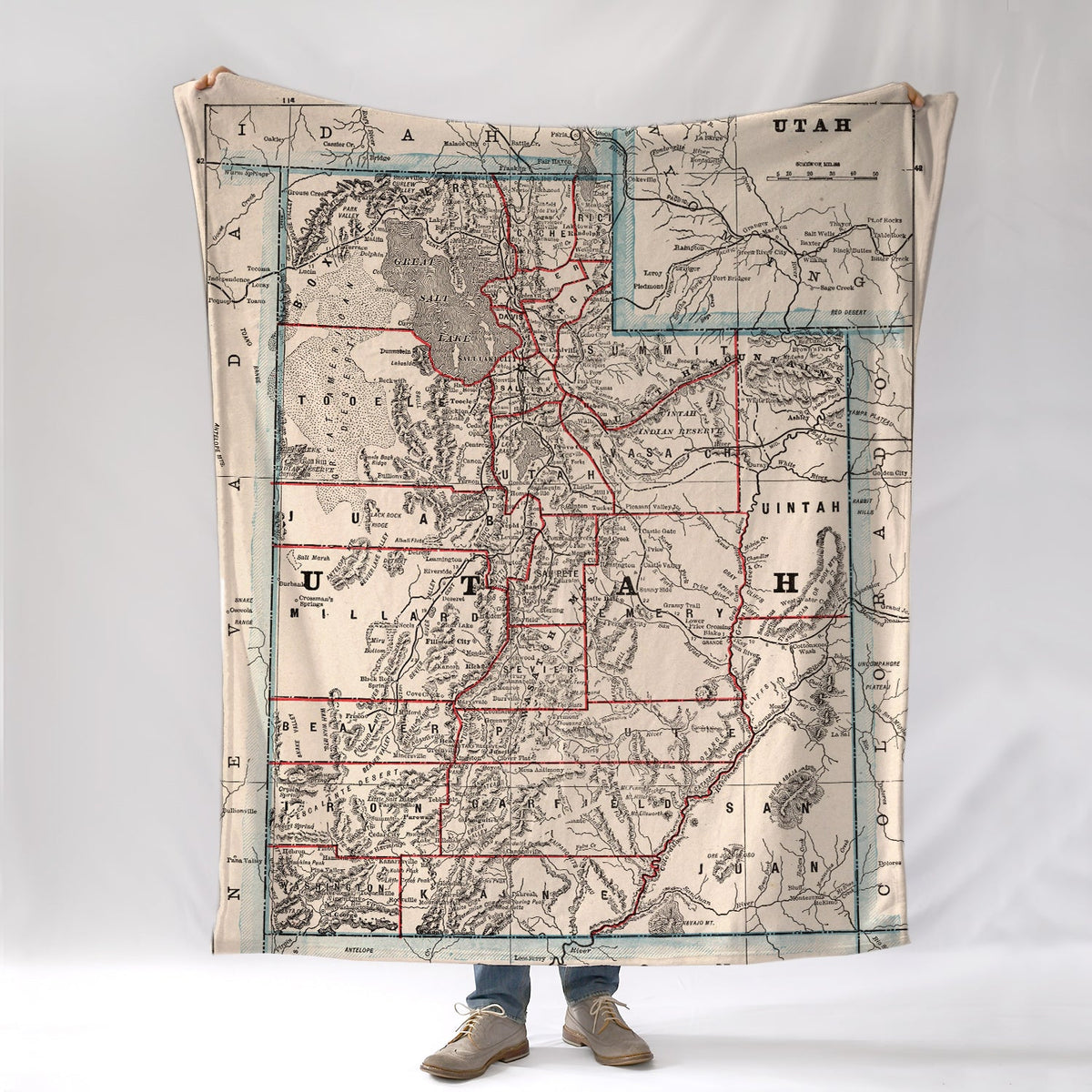 State Map of UTAH Blanket - Maritime Tribes USABlanket
