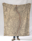 Stony Point to Kings antique map Blanket - Maritime Tribes USABlanket
