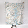 Sudbury MA Antique Map Blanket - Maritime Tribes USABlanket