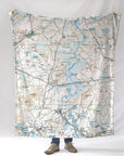 Sudbury MA Antique Map Blanket - Maritime Tribes USABlanket