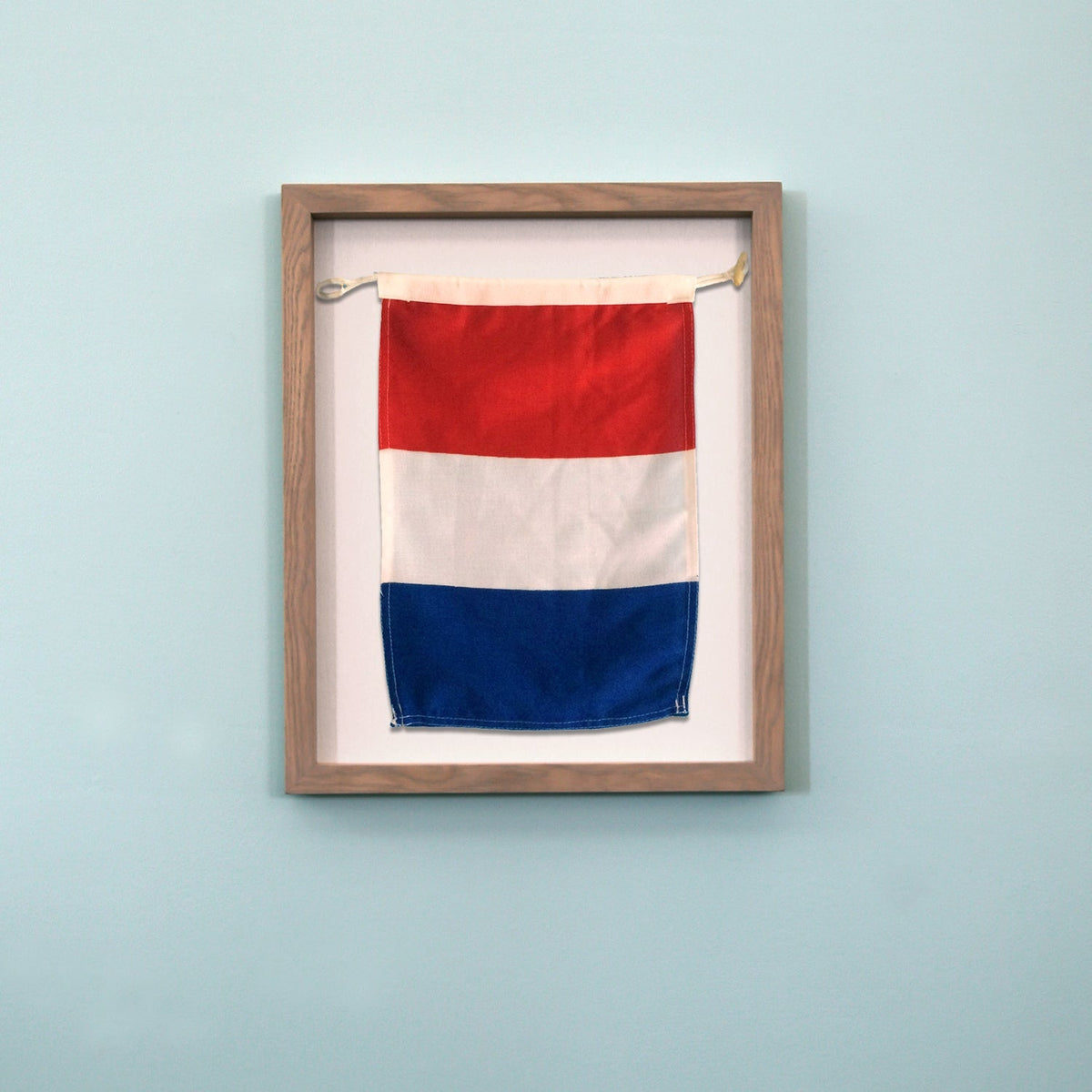 "T" Nautical Flag in Glass-Free Shadow Box Frame - Maritime Tribes USA