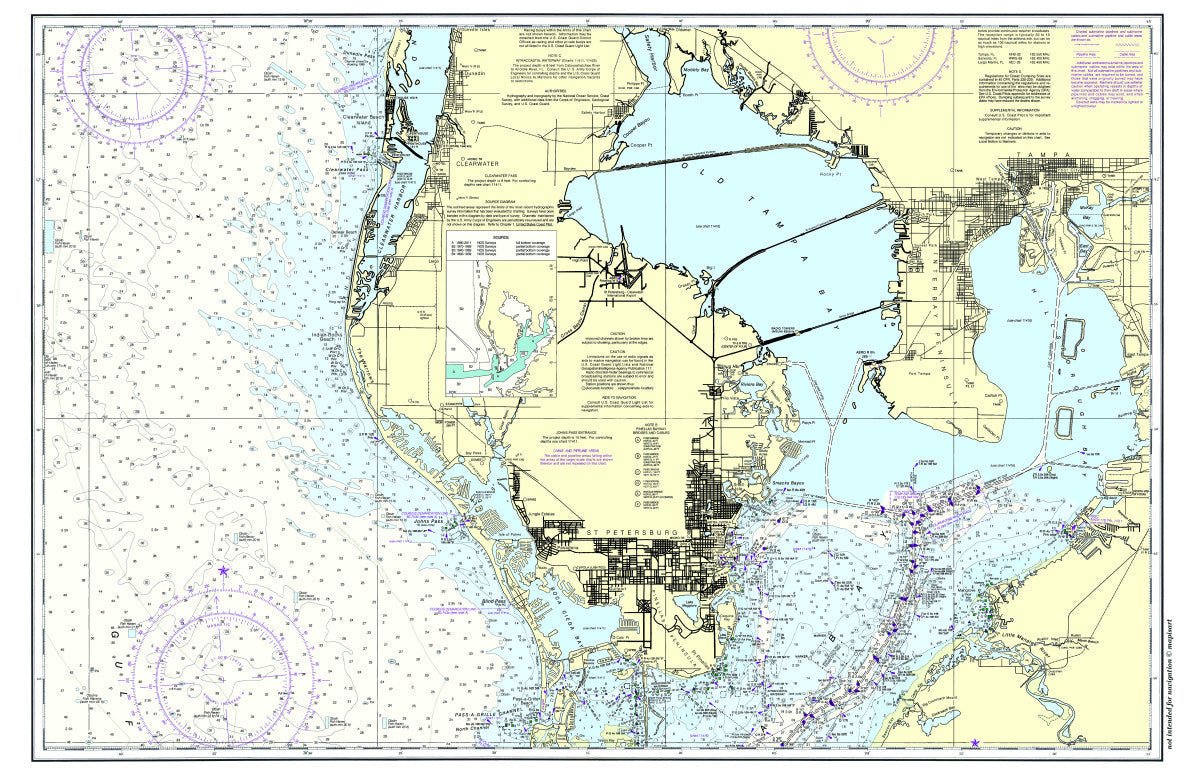 Tampa Bay, Florida Chart Placemat - Maritime Tribes USALaminated Placemat