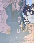 Tampa / Clearwater Sea Glass Style Map Quick Dry Towel - Maritime Tribes USATowel