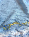 The Florida Keys (Key West to Key Largo) Nautical Map Scarf - Maritime Tribes USAScarf