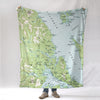 Thorne Bay AK Topographic Map Blanket - Maritime Tribes USABlanket