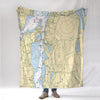 Tiverton, RI Nautical Chart Blanket - Maritime Tribes USABlanket