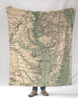 Transportation Lines of Chesapeake Bay Antique Bay Blanket - Maritime Tribes USABlanket