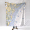 Tybee island to Doboy Sound GA Modern Chart Blanket - Maritime Tribes USABlanket