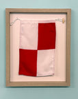 "U" Nautical Flag in Glass-Free Shadow Box Frame - Maritime Tribes USA