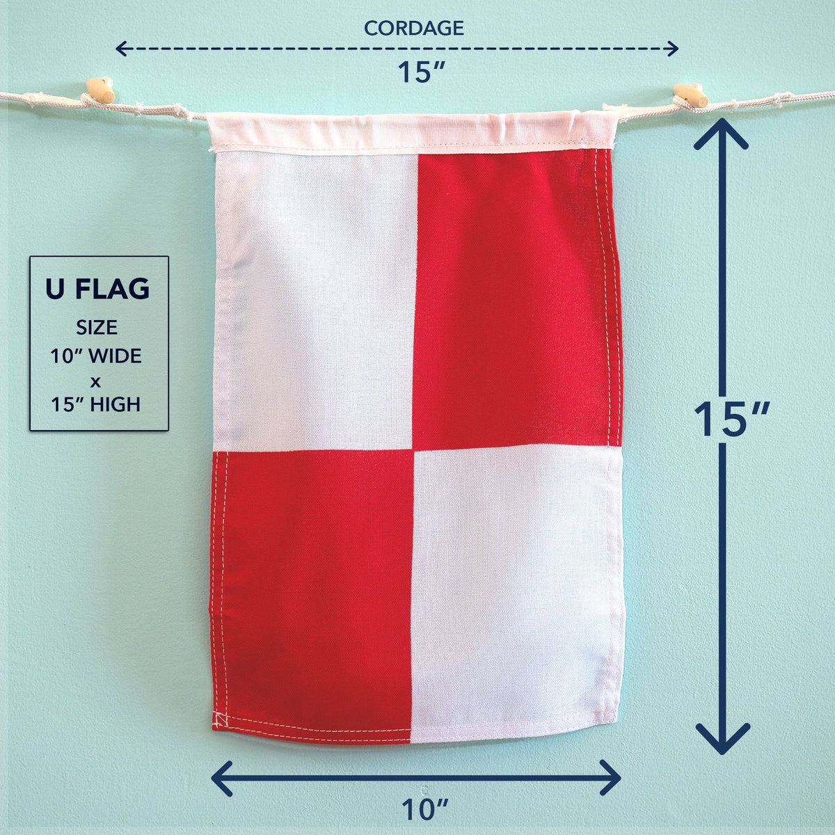 U (Uniform) Nautical Signal Flag – Traditional Maritime Code Flag - Maritime Tribes USASignal Flag